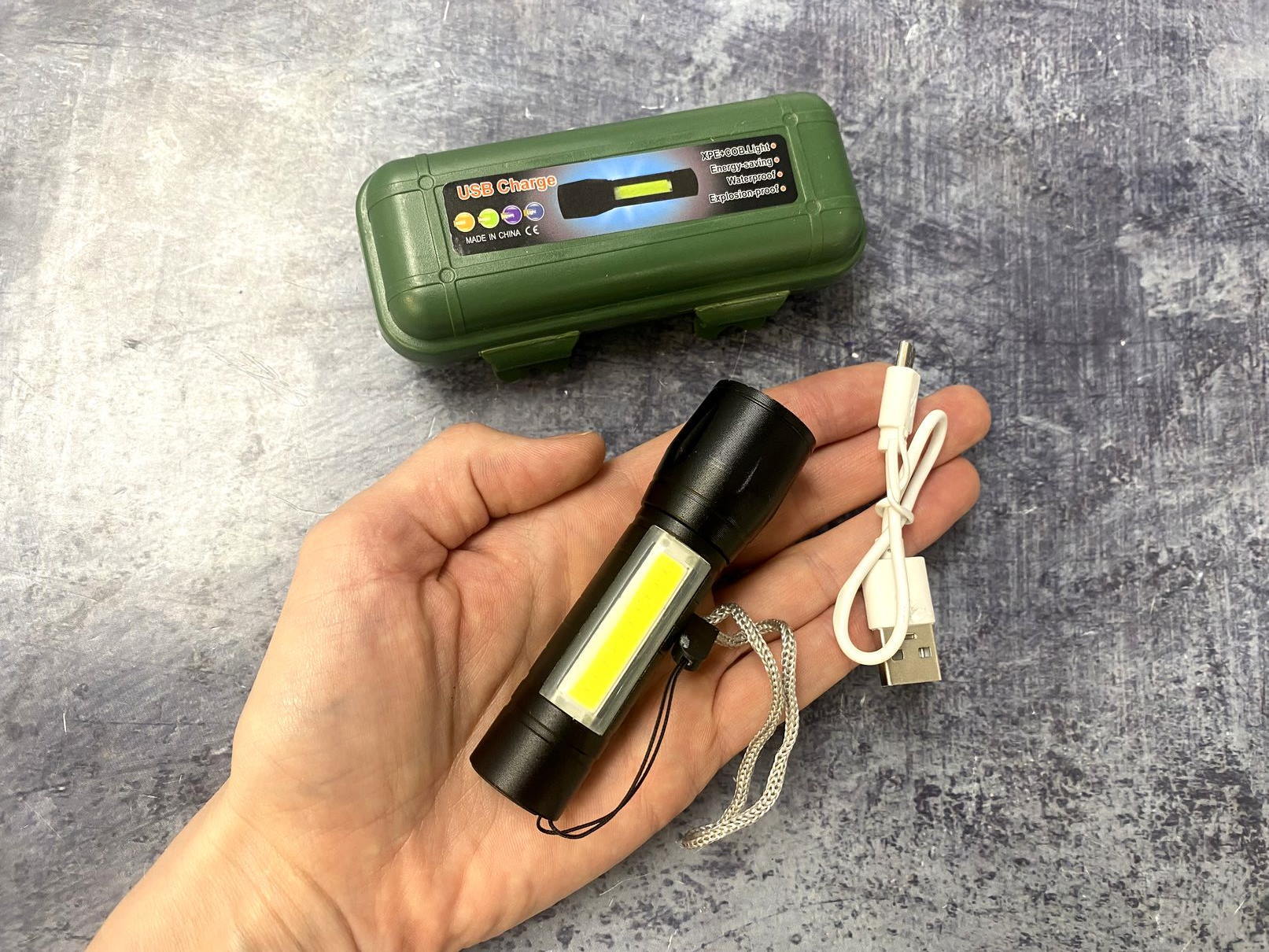 Фонарь с зарядкой USB Charge купить за 300 руб в Москве
