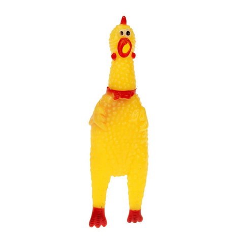 Курица пищащая 28см, желтая