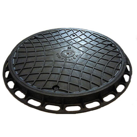 Люк канализационный Gidrolica Garden — пластиковый тип Л, черный