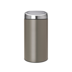 Двухсекционный мусорный бак Touch Bin (2 х 20 л), Платиновый