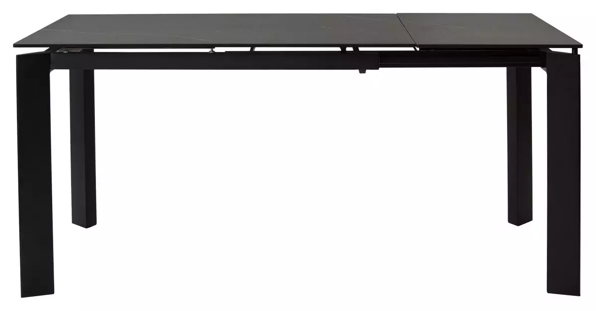 Стол CORNER 120 MATT BLACK MARBLE SOLID CERAMIC / BLACK, DISAUR