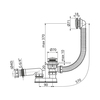 Alcaplast Слив для ванны, стандарт, AG210135160 (A504CKM)
