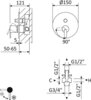 Cezares LEAF-VDIM-NOP LEAF-VDIM-NOP Встраиваемый однорычажный смеситель на 2 выхода, исполнение черный матовый
