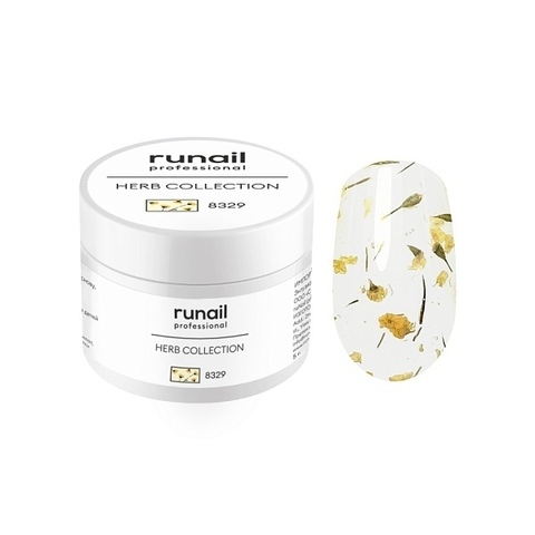 RuNail Гель-лак с сухоцветами Herb collection, 5г желтый