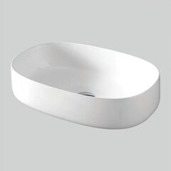 ArtCeram COL003 05 34 ArtCeram COGNAC Раковина накладная , 55х35 см, без отв под смеситель, без слив-перелива, цвет белый матовый, покрытие SANIGLAZE фото