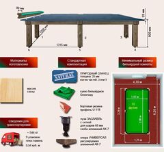 Бильярдный стол для русской пирамиды 