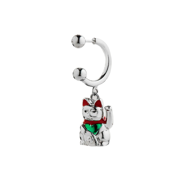 SAF SAFU Моносерьга Silver Maneki Neko Earring saf safu моносерьга silver maneki neko earring