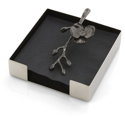 Подставка для салфеток 13см Michael Aram Чёрная орхидея