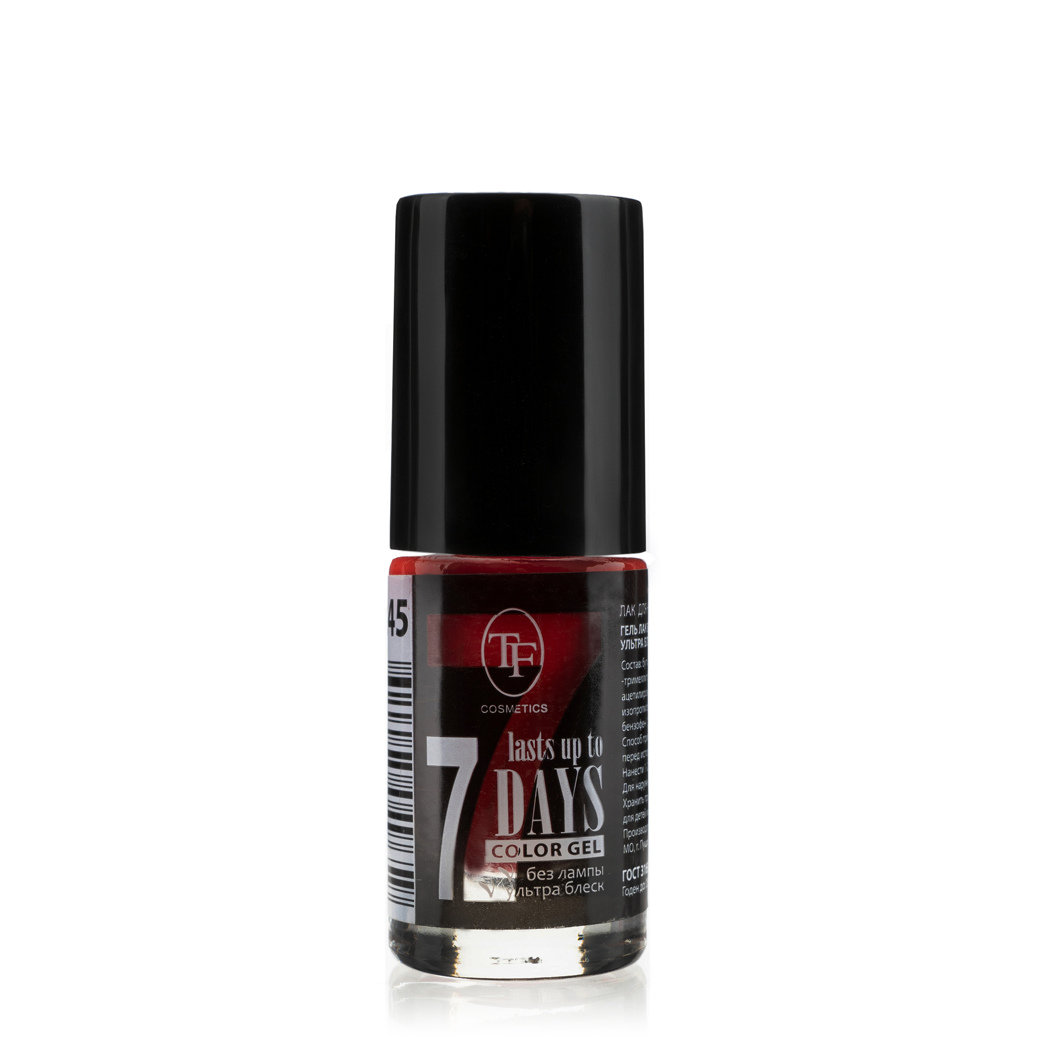 TF Лак для ногтей COLOR GEL  тон 245 "Dark red/Темно-красный  8мл