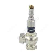 Клапан предохранительный угловой латунь никель Ду15х15 Ру16 ВР G1/2"хG1/2" Рн=1...16бар Benarmo