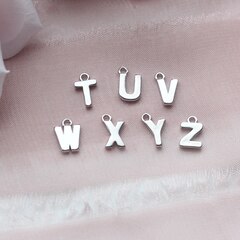 Буква V родий, 8 мм, 1 шт, П774