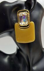30322 - Серьги крупные с подвесками квадратами YSL style