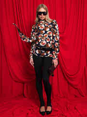 Блуза Кашне (синий/охра)