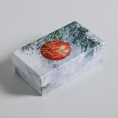 Коробка одиночная, Прямоугольник, «С новым годом», 18*10,5*7 см, 1 шт.