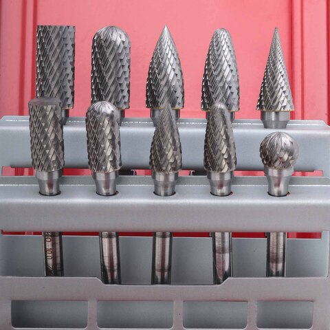 Набор бор-фрез твердосплавных 10шт HM S=6мм Ruko 116003(K)