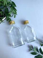 Баночки стеклянные с винтовой крышкой, 150 мл, 6,5*3*12,5 см, набор 2 шт.