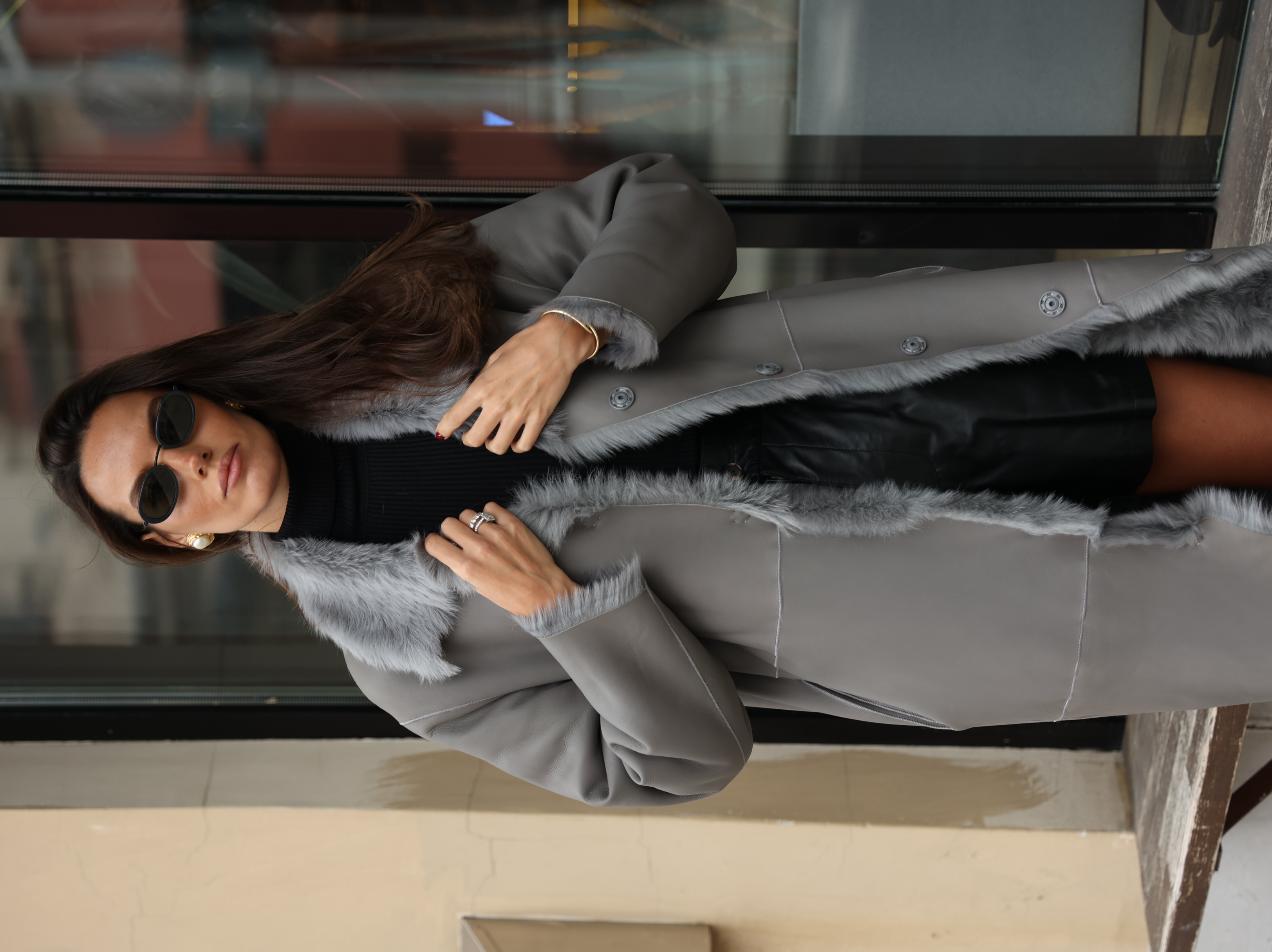 Двустороннее пальто-дубленка Toscana