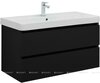 Aquanet 344745 Тумба с раковиной Вега 2.0 100 2 ящ. цв.черный (раковина Ирис) (344745)