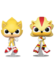 Funko POP! Sonic the Hedgehog: Super Sonic & Super Shadow (Flocked Exc) (2 Pack)