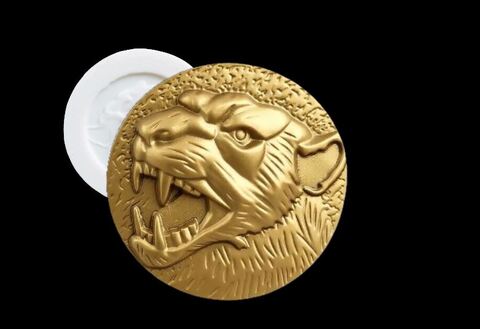 Силиконовый молд Тигр в круге