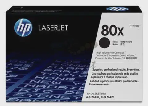 Картридж HP CF280X (HP 280X) черный для принтеров HP Color LaserJet Enterprise CP4525dn, CP4525n, CP4525xh; HP LaserJet Pro 400 M401a, M401d, M401dn, M401dw, M425dn, M425dw (увеличенная емкость - 6900 стр.)
