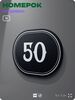 Номерок на дверь квартиры 50, для кабинета, офиса, шильдик 9 х 7 см, черный, Айдентика Технолоджи