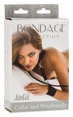 Ошейник с наручниками Bondage Collection Collar and Wristbands One Size - 