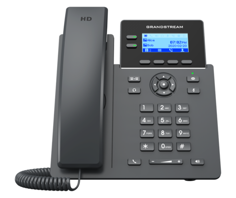 Grandstream GRP2602G - IP телефон (PoE, Gigabit, БП в комплекте). 4 SIP аккаунта, 2 линии, есть подсветка экрана