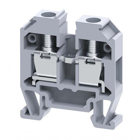 Компактная проходная клемма, c винтовыми зажимами для проводника до 4 мм.кв. 32A/500V