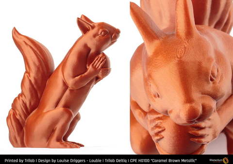 Пластик для 3D-принтера Fillamentum CPE HG100 Caramel Brown Metallic