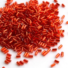 Стеклярус Тохо 3 мм 0025 оранжево-красный