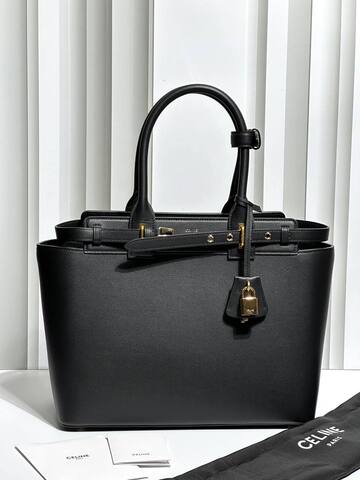 Сумки CELINE CONTI из натуральной телячьей кожи черный