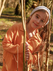 Поло оверсайз с длинным рукавом Mjölk Горчичный желтый, из муслина