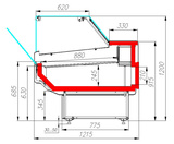 фото 7 Витрина холодильная POLUS GC120 SM 1,25-1 3004 на profcook.ru