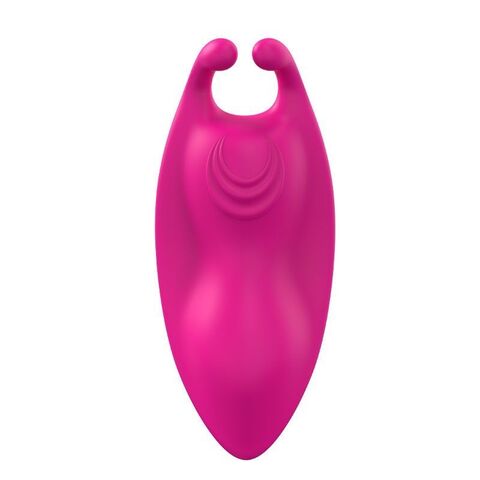 Ярко-розовый клиторальный вибромассажер для ношения в трусиках - Silicone Toys USK-CD03 HONEYBEE