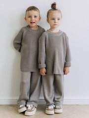 Широкие вязаные брюки, Кофе