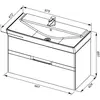 Aquanet 183361 Компл.2 - Тумба Виго 100 цв.сине-серый RAL-7031 (183361)