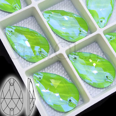 Яркие неоновые пришивные стразы с покрытием Шиммер Neon Green Shimmer в наличии на нашем сайте Strazok.ru