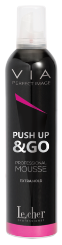 Мусс для волос сильной фиксации VIA LAKIER Push up & GO Le Cher Professional 400 мл