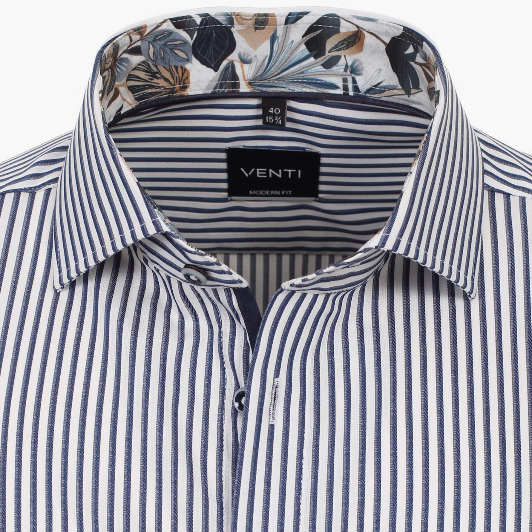 Сорочка мужская Venti Modern Fit 144208500-100 в тёмно-синюю полоску