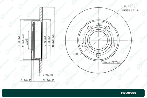 Диск тормозной G-brake  GR-01588