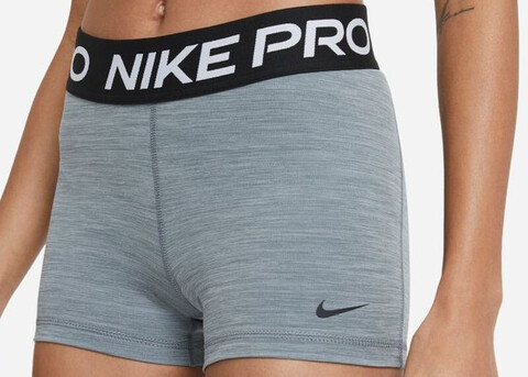Женские теннисные шорты Nike Pro 365 Short 3in W - smoke grey/heather/black/black