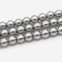 Хрустальный жемчуг, оттенок "Пепельная дымка", шар 8мм