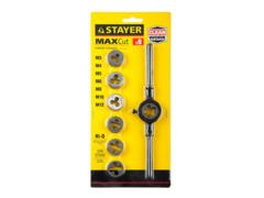 STAYER MaXCut, 8 предметов, инструментальная сталь, набор плашек (28015-H8)
