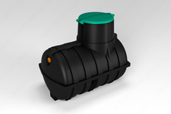 Септик отстойного типа с насосным отсеком ЭкоПром Rostok Коттеджный 3000 л. горизонтальный / 1150 л. в сутки / 4-8 чел. / принудительный сброс (144x236x209см;160кг;) - арт.555769