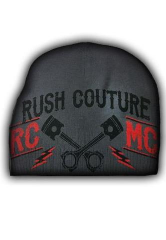 Rush Couture | Шапка мужская RUSH PISTONS BEANIE Grey RC227 в стиле мото сзади