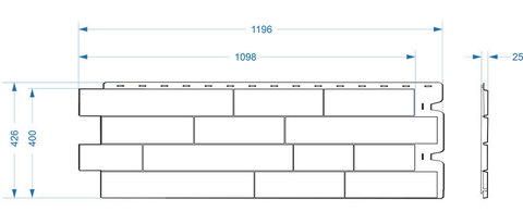 Фасадная панель Деке Камень 1098х400 мм