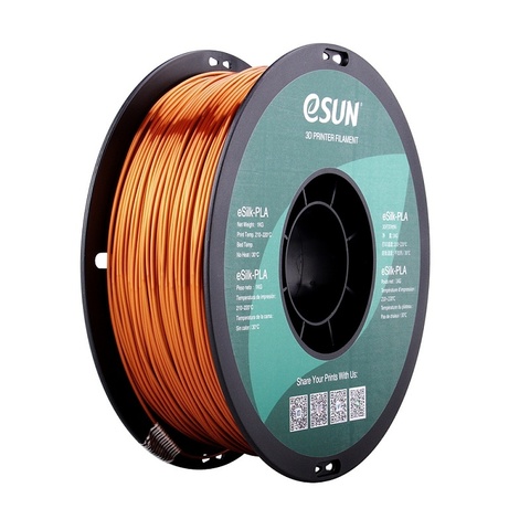 Катушка пластика eSilk-PLA Esun, 1.75 мм, 1 кг, медная