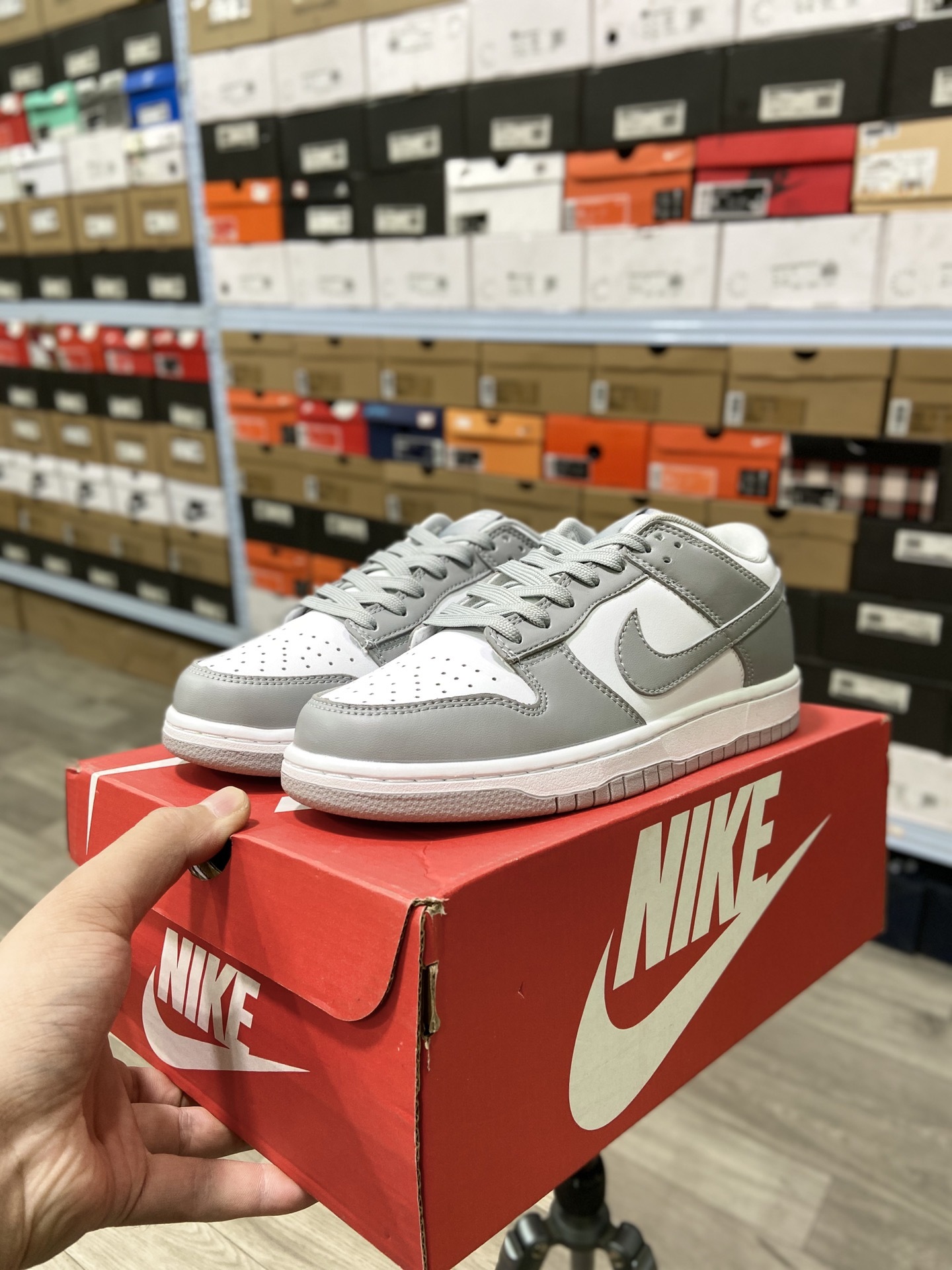 nike dunk low fog grey