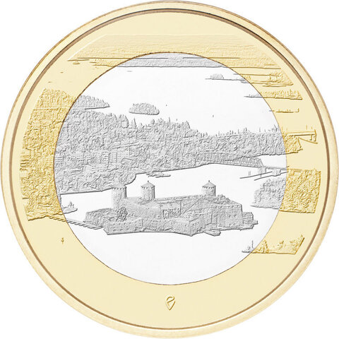 5 евро Финляндия "Финские национальные ландшафты - крепость Олавинлинна" 2018 год